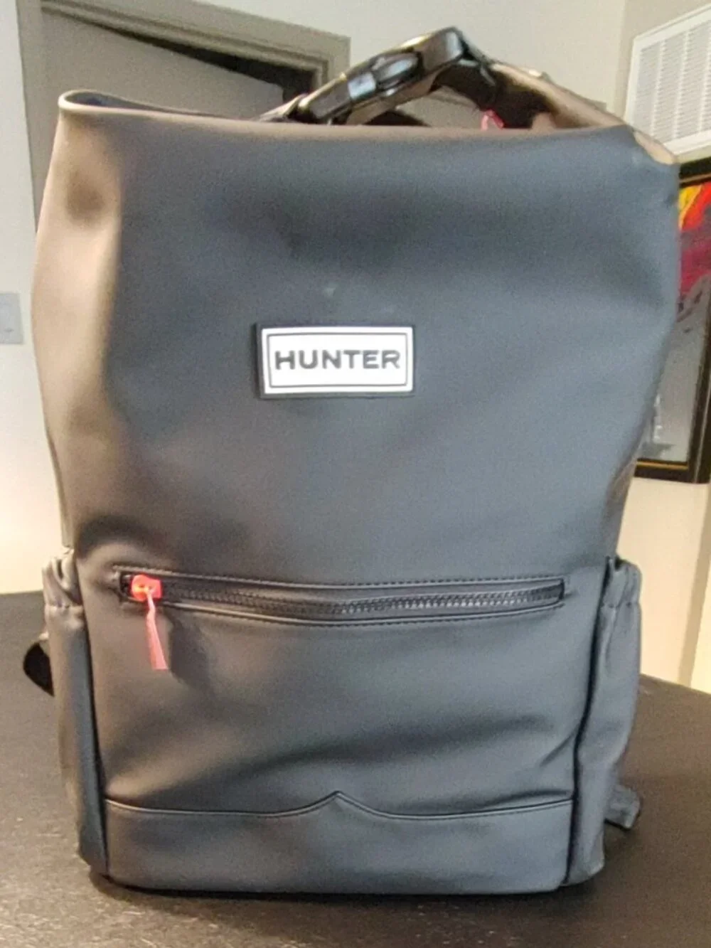 Hunter Sleek Black Water Resistant Top Clip Laptop Bag or Backpack - NWT